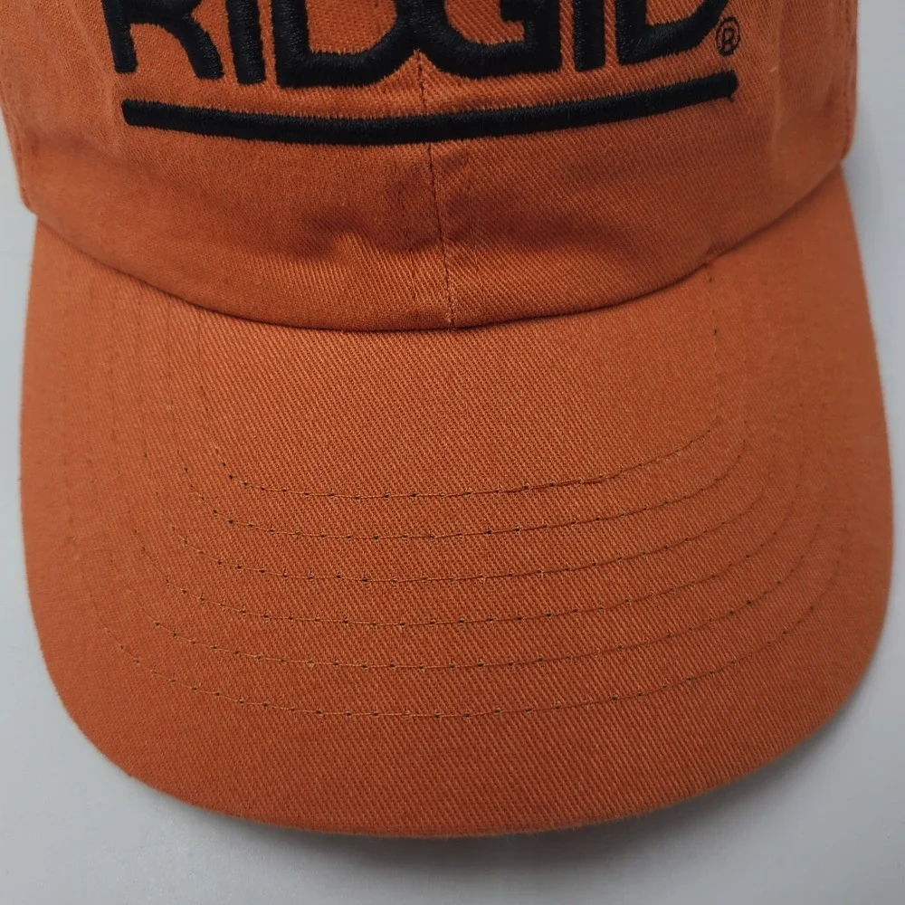 Ridgid Hat Strapback Orange Black Tool Brand Construction Workwear Casual Men